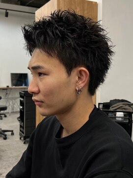 エルマーク 梅田(L-MARK) スパイキーショートザクザクショートアップバングツーブロック