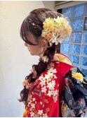 卒業式　成人式　振袖　ドレスヘア　編みおろし＃1