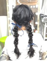 セット アンド バイ ルゥーダ 品川駅前店(SET and..by Rouxda.)&nbsp;ゆるふわツイン編み下ろし