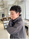 ベリーショート、ショートパーマ、刈り上げショート、黒髪