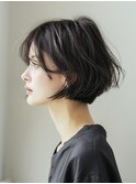 ★暗めカラーグランマッシュフェイスフレーミングデザインカラー