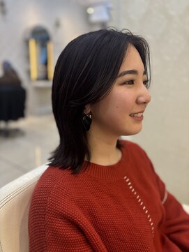 フレア(FLAiR) 20代30代外ハネボブ深め艶バイオレットカラー