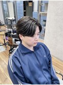 センターパート　ハイライトカラー