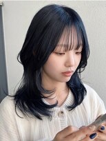 ローサバイ アルティナ 横浜店(Rosa by artina)&nbsp;ミディアムレイヤーカット/シャギーカット/ブルーブラック