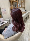 冬におすすめ明るめワインレッドカラー【高濃度水素カラー】