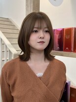 シアエミュー 新越谷店(SHEER emu)&nbsp;ミディアムレイヤー×ヘーゼルベージュ