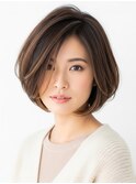 フェミニンひし形ボブ川越/ハイライト/白髪ぼかし/白髪染め