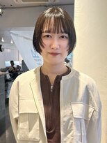 マカロニコースト(macaroni coast)&nbsp;前髪あり顔周りレイヤーボブショートボブミニボブ丸みボブ