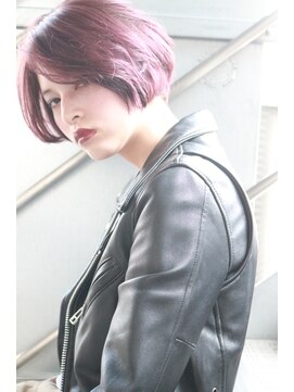 ヘアサロンエムフィス 池袋東口(HAIR SALON M Fe's) 秋スタイル シアーモーブ×ショートボブ