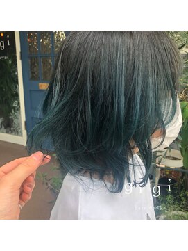 ジジ ヘアワークス(gigi hair works) カラーバター×ブルーグリーン