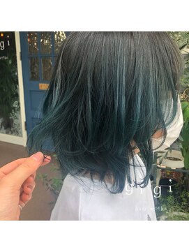 カラーバター ブルーグリーン L ジジ ヘアワークス Gigi Hair Works のヘアカタログ ホットペッパービューティー