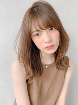 アグノス 青山(Agnos) 大人かわいいフェザーバング小顔くびれミディカーキグレージュ