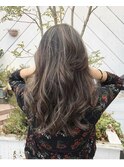 20代30代40代50代韓国小顔ミディアムハイライトアッシュ