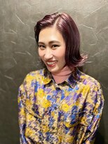 トータルビューティサロン シェリ(total beauty salon cheri)&nbsp;カシスピンク×切りっぱなしセミディ