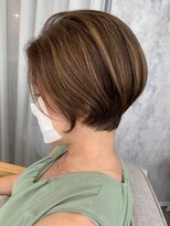 ティダスマイル(tida smile) 脱白髪染めハイライト×ショート