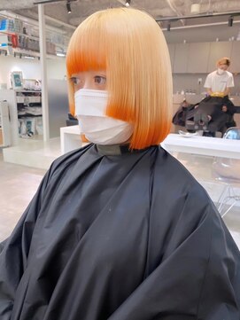 ペレ 渋谷(PELE) J73_オレンジ×ペールオレンジ デザインカラー