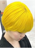 ショート×イエロー[新宿駅/大人ガーリー/ダブルカラー]