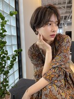 ワン バイ ジエクト(One by The Ect)&nbsp;マッシュショートヘア×グレージュ×パーマスタイル