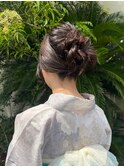 ヘアセット　着付け　浴衣　ヘアアレンジ