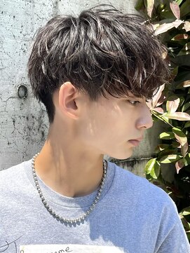 アーリー(Ali'i) ツイストスパイラルパーマ刈り上げマッシュアッシュブラック