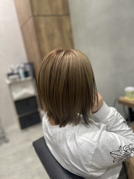 アヴァンス セブンパーク天美 松原店(AVANCE.) ボブ×ミルクティーベージュ
