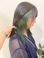 ネオリーブアイム 横浜西口店(Neolive aim)&nbsp;インナーカラー/グリーン/グレージュ/デザインカラー　成田