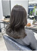 ブリーチなし透明感グレージュ