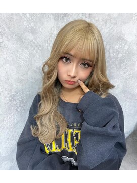 ワンズ リー 上大岡店(One's ly) デザインカラーレイヤーカットウェットヘア夏オリーブベージュ