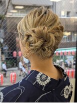 浴衣おでかけヘアアレンジ～ハイトーン