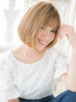 モッズ ヘア 福岡姪浜店(mod's hair) mod's姪浜/透明感ハイトーンカラー切りっぱなし前下がりボブh