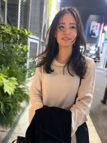 グローブス オモハラ(THE GLOBES OMOHARA)&nbsp;ロングレイヤー　ワンカール　前髪なし　ダークグレージュ