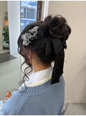 高めお団子hair ♪