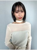 ぷつっとボブ/シースルーバング/艶髪ストレート/酸性ストレート