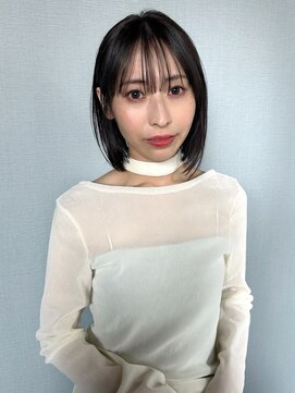 アム(amu) ぷつっとボブ/シースルーバング/艶髪ストレート/酸性ストレート