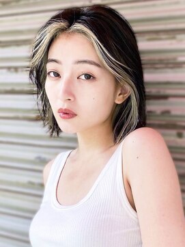 ブロッサム 東中野店 20代30代40代大人可愛いイヤリングカラー立体感ロブヘアー