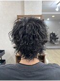 ウルフ×波巻きパーマ[津田沼駅/Men's/メンズカット/パーマ]