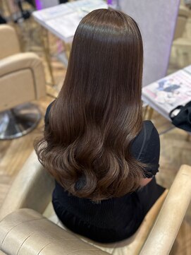 ロンド フィーユ(Lond fille) ブリーチなしチェリーブラウン髪質改善縮毛矯正酸性ストレート