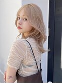 渋谷ミルクティーベージュハイトーンカラーヘーゼルベージュ30代