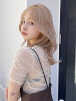 サンクマーケット 渋谷(cinq MARKET) 渋谷ミルクティーベージュハイトーンカラーヘーゼルベージュ30代