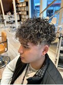 横須賀センターパートツイストパーマ緩めシャドウパーマフェード