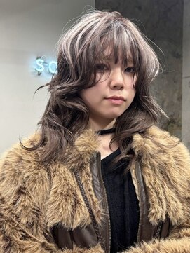 ソル ジングウマエ(SOL JINGUMAE) 原宿デザインカラー顔周りレイヤーエンドカラーセクションカラー