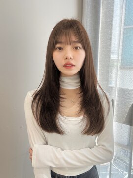 ボタン シブヤ(VOTAN SHIBUYA) レイヤー/ベージュカラー/くすみベージュ/前髪/顔周り/韓国ヘア