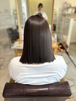 ブレンドバイハピネス(Blend by happiness)&nbsp;ロブ×髪質改善×アッシュブラウン×縮毛矯正