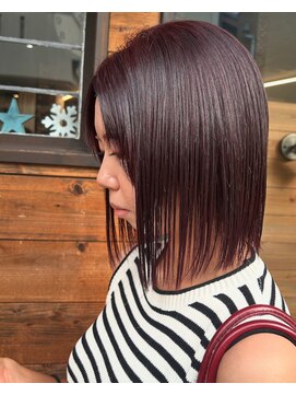 ルーナヘアー(LUNA hair) ボブボルドーカラー