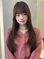 オムニス 表参道(Omnis)&nbsp;韓国美髪レイヤーカットロングヘアワンカール顔まわりレイヤー