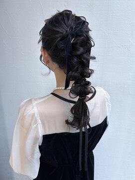 ふわふわポニーテールあみおろし♪