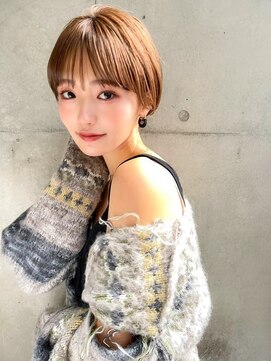 ギークス(GEEKS) 【GEEKS渋谷】耳かけショートボブ/ココアブラウン/冬カラー/小顔