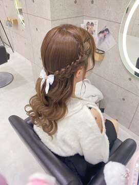 クラン 梅田店(clan) 編み込みハーフアップ/梅田ヘアセット