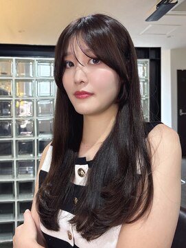 ヴィヴカウンター(VIVE counter) ブラウングレージュ,束感シースルーバンク