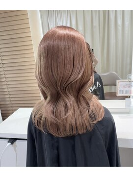 アッシュ 大宮店(Ash) 髪質改善ブリーチ/ブリーチ二回ーのピンクベージュ